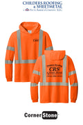 CornerStone® ANSI 107 Class 3 Long Sleeve Segmented Tape Hooded Tee - CRS