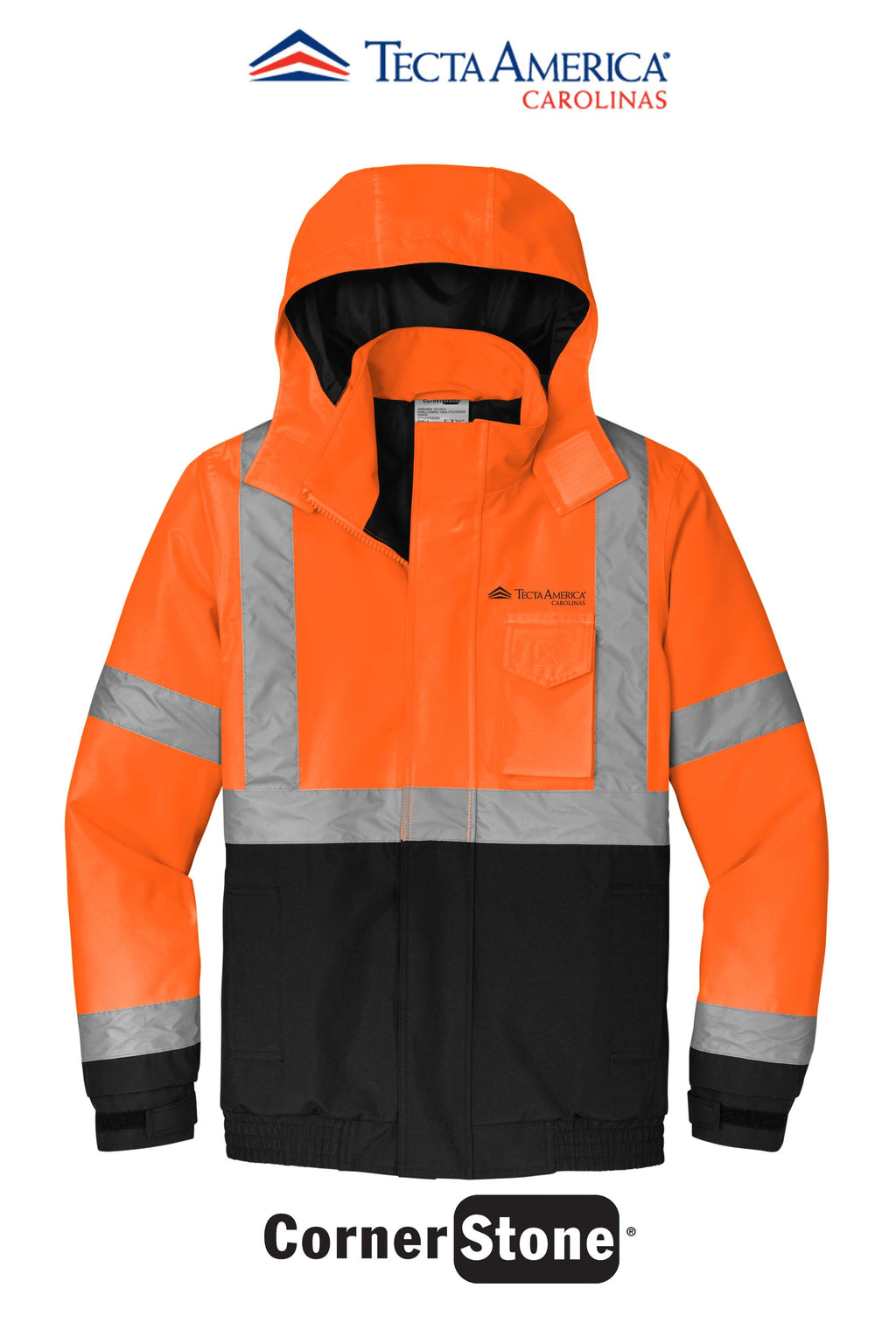 CornerStone® ANSI 107 Class 3 Economy Waterproof Insulated Bomber Jacket - Tecta America Carolinas LLC