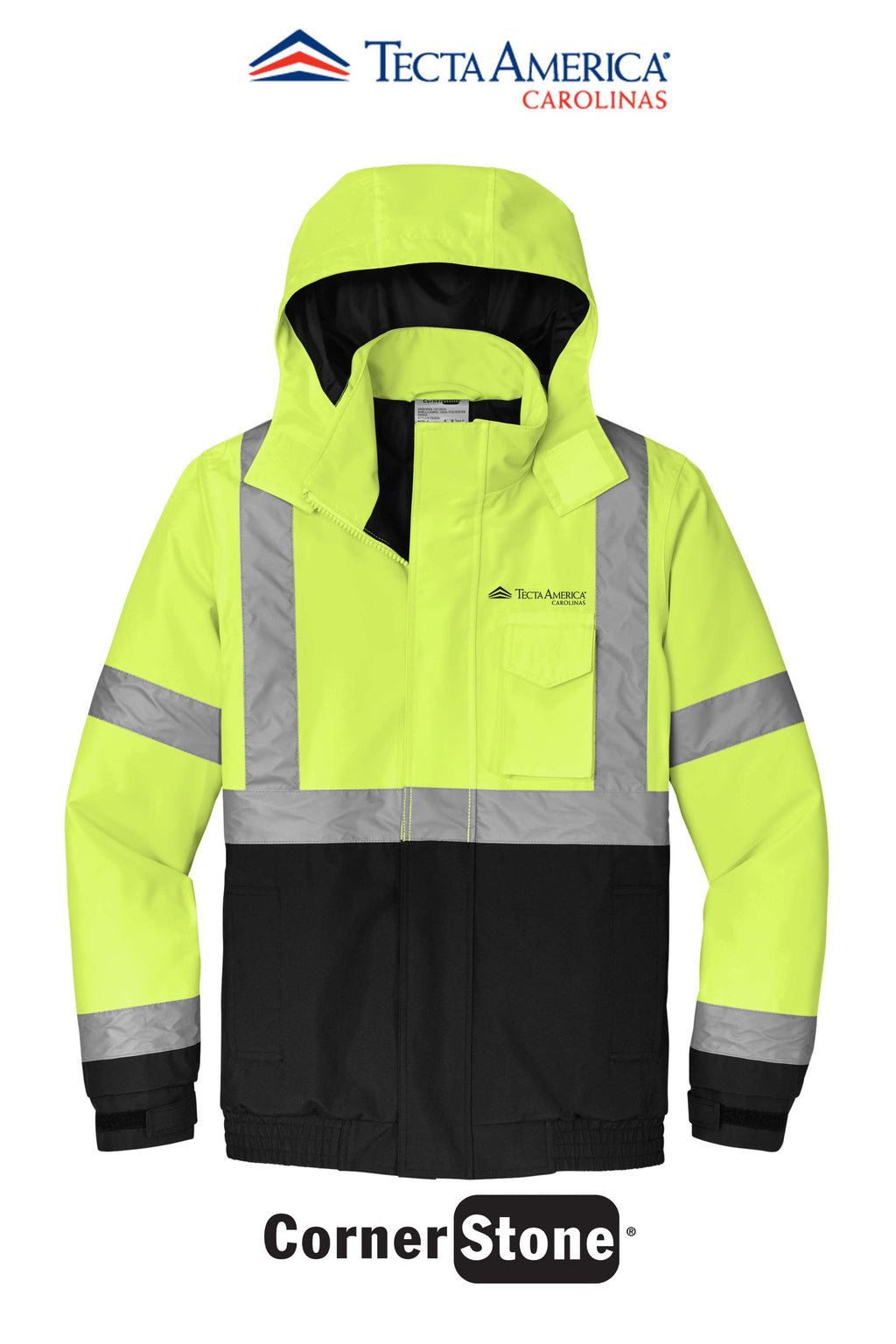 CornerStone® ANSI 107 Class 3 Economy Waterproof Insulated Bomber Jacket - Tecta America Carolinas LLC
