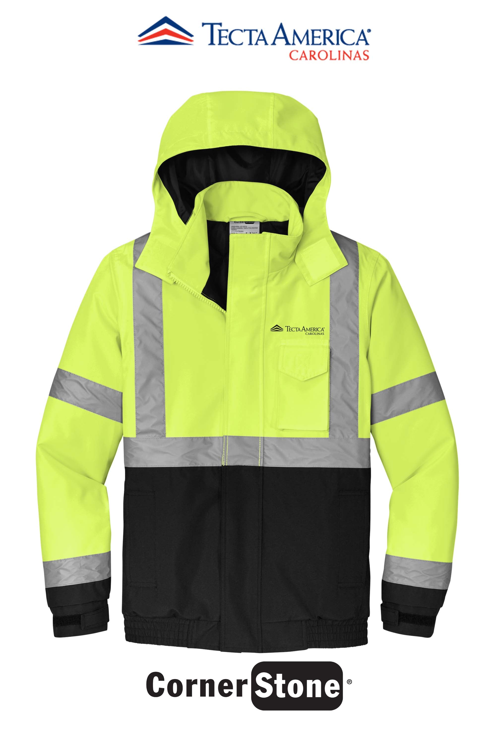 CornerStone® ANSI 107 Class 3 Economy Waterproof Insulated Bomber Jacket - Tecta America Carolinas LLC