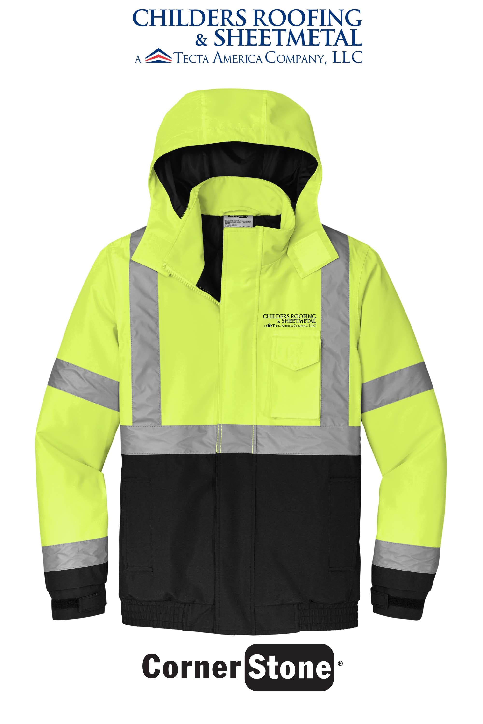 CornerStone® ANSI 107 Class 3 Economy Waterproof Insulated Bomber Jacket - CRS