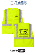 CornerStone® ANSI 107 Class 2 Economy Mesh Zippered Vest - CRS