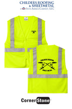 CornerStone® ANSI 107 Class 2 Economy Mesh Zippered Vest - CRS