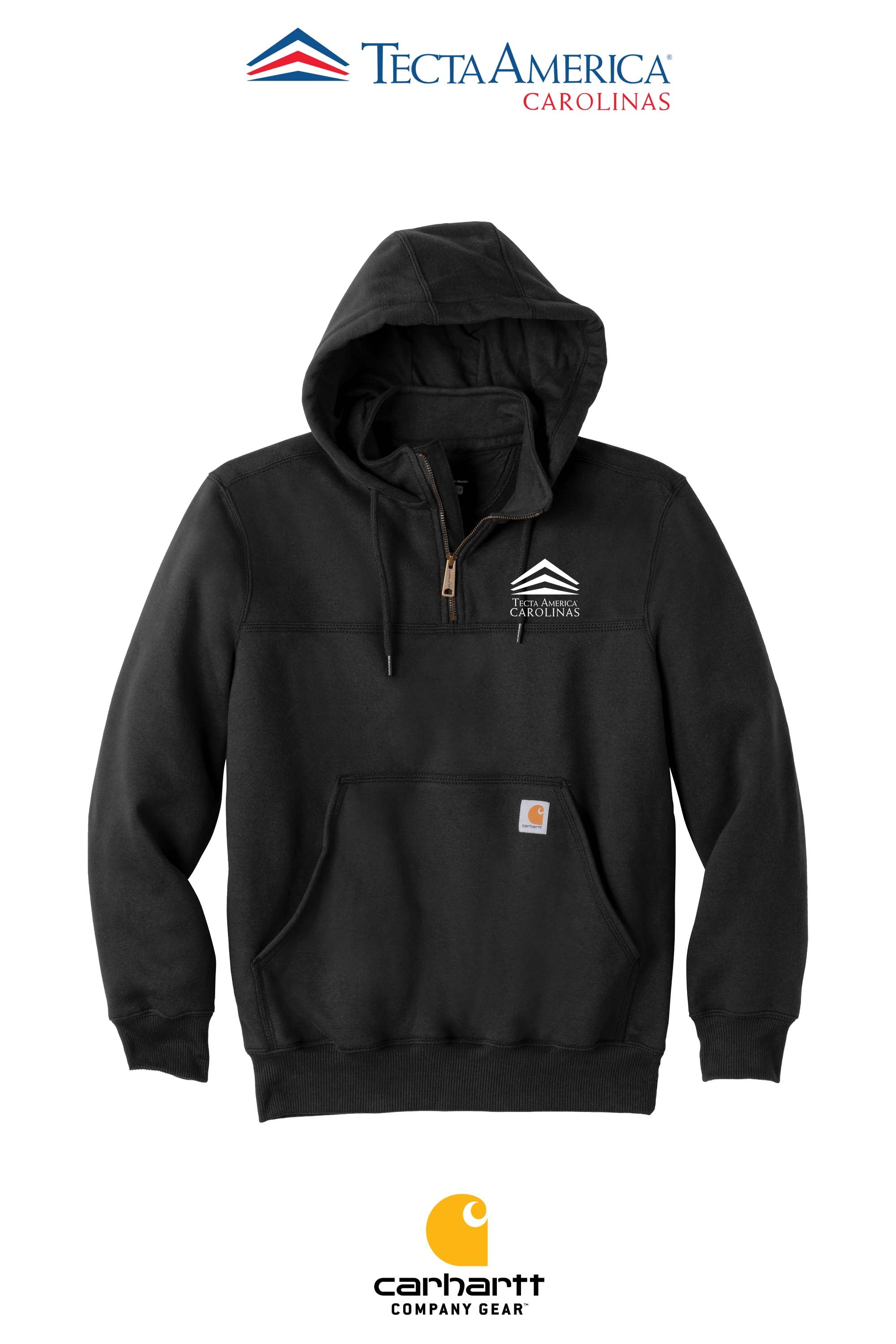 Carhartt® Rain Defender® Paxton Heavyweight Hooded Zip Mock Sweatshirt - Tecta America Carolinas LLC