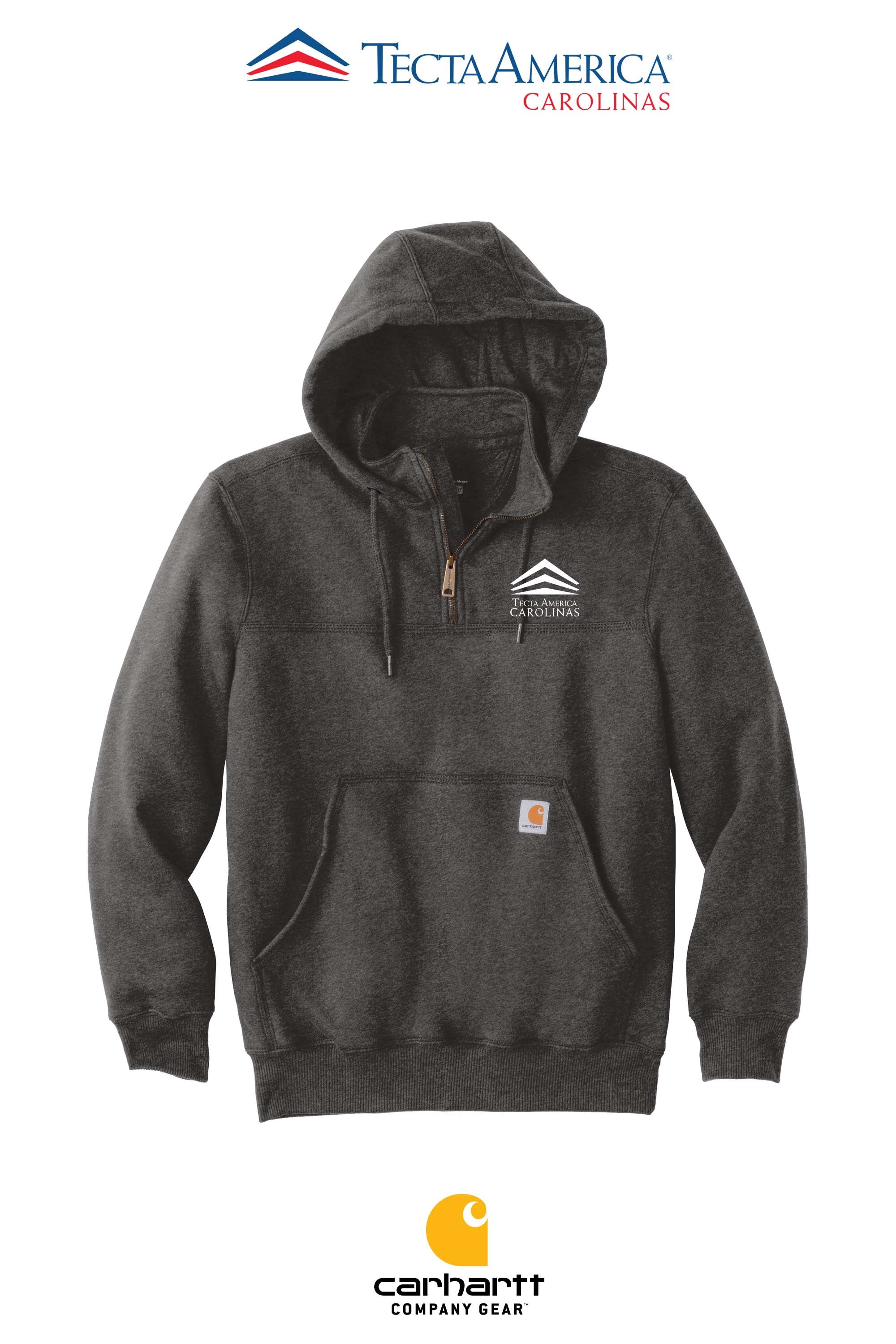 Carhartt® Rain Defender® Paxton Heavyweight Hooded Zip Mock Sweatshirt - Tecta America Carolinas LLC