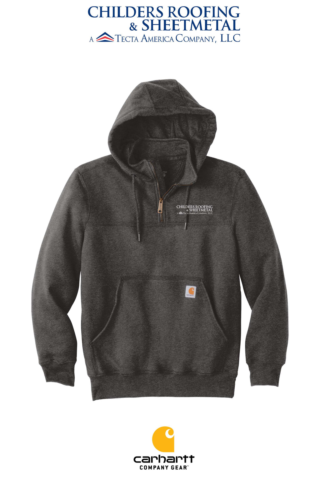 Carhartt® Rain Defender® Paxton Heavyweight Hooded Zip Mock Sweatshirt - CRS