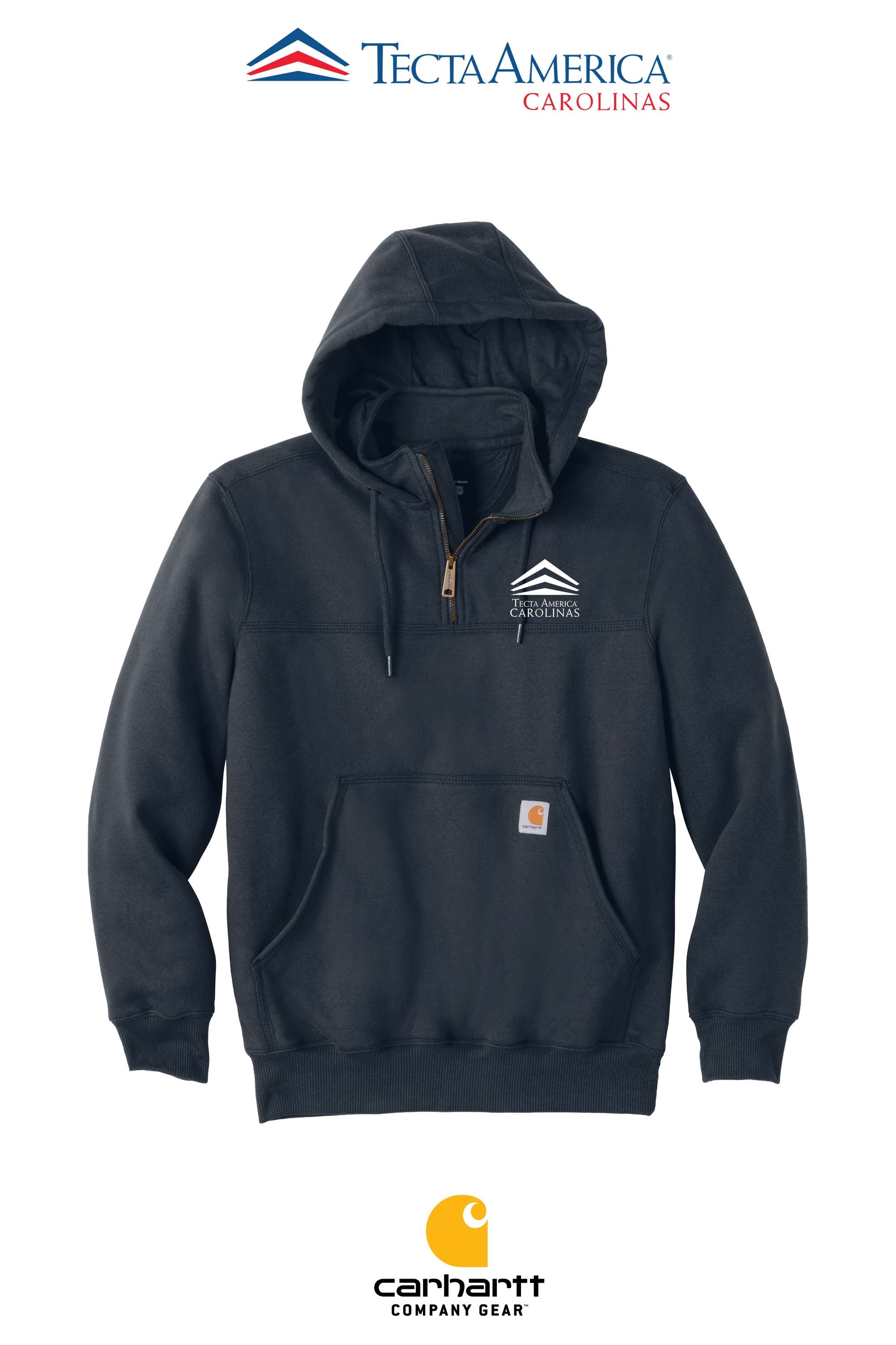 Carhartt® Rain Defender® Paxton Heavyweight Hooded Zip Mock Sweatshirt - Tecta America Carolinas LLC