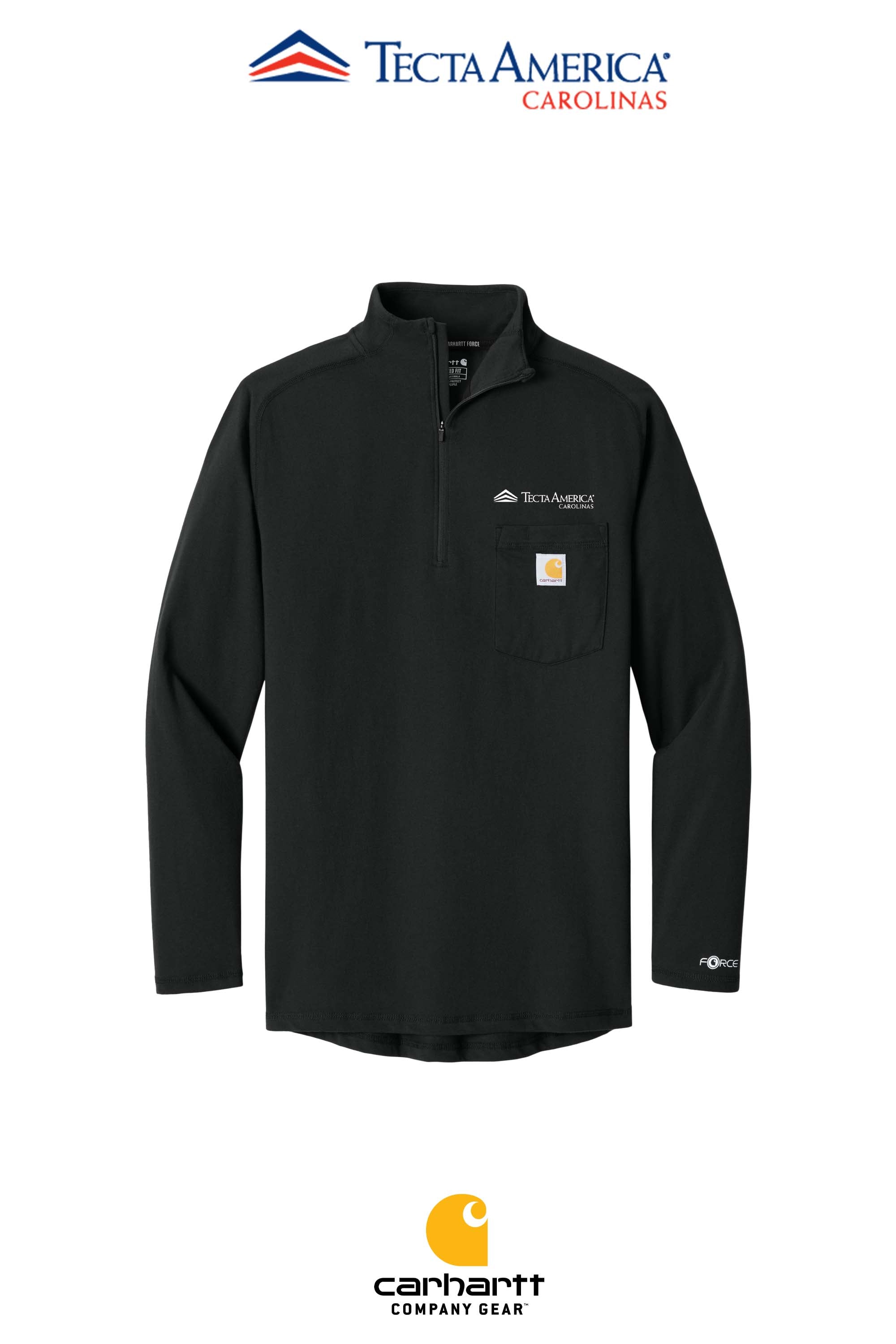 Carhartt Force® 1/4-Zip Long Sleeve T-Shirt - Tecta America Carolinas LLC