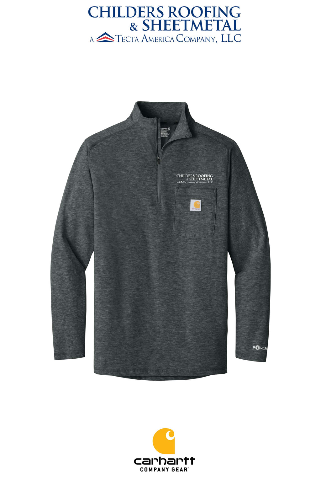 Carhartt Force® 1/4-Zip Long Sleeve T-Shirt - CRS