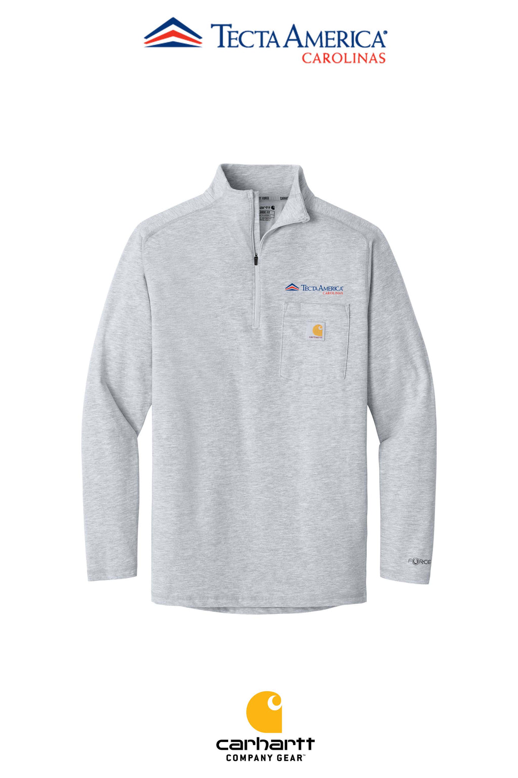 Carhartt Force® 1/4-Zip Long Sleeve T-Shirt - Tecta America Carolinas LLC
