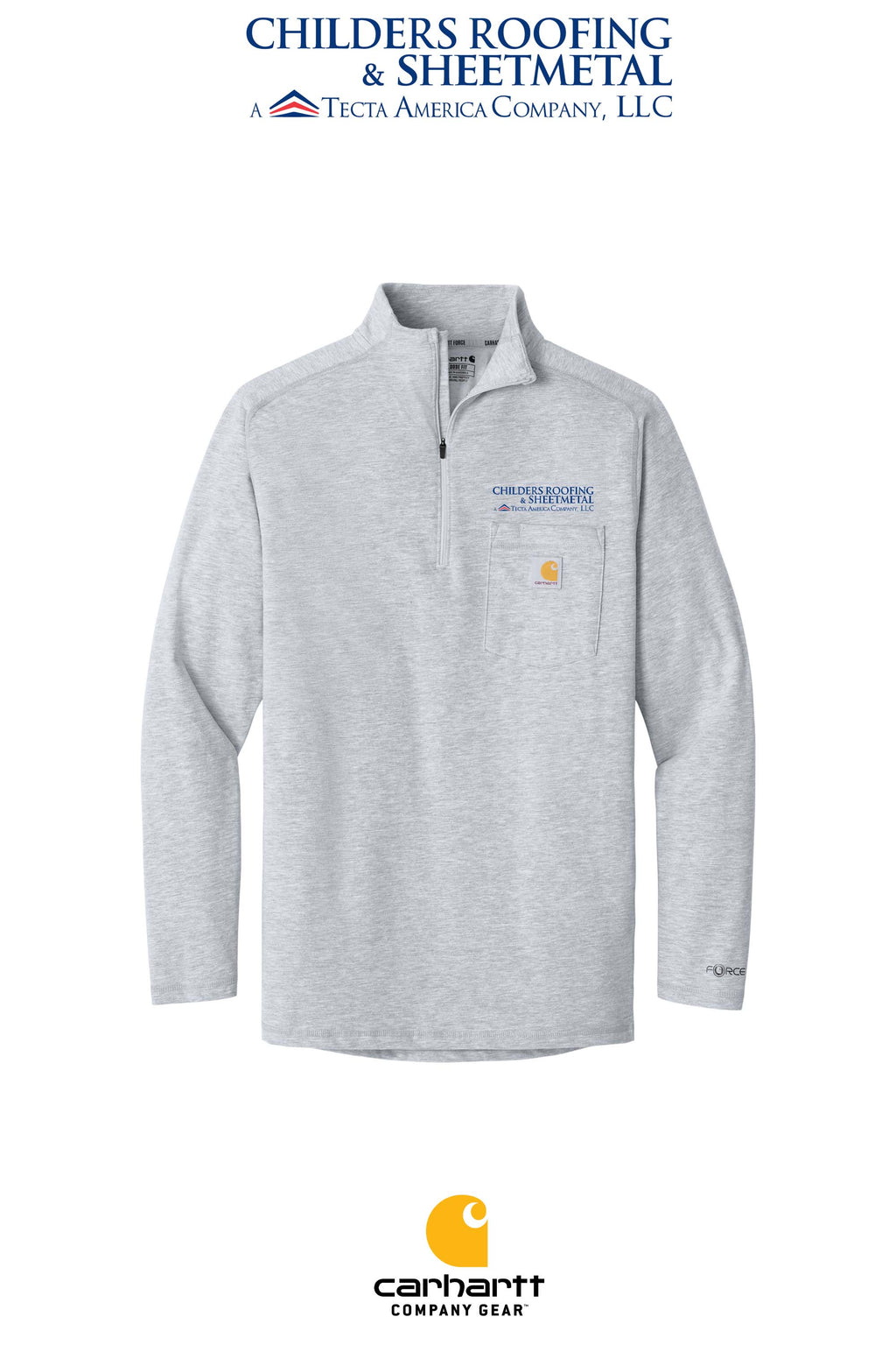 Carhartt Force® 1/4-Zip Long Sleeve T-Shirt - CRS