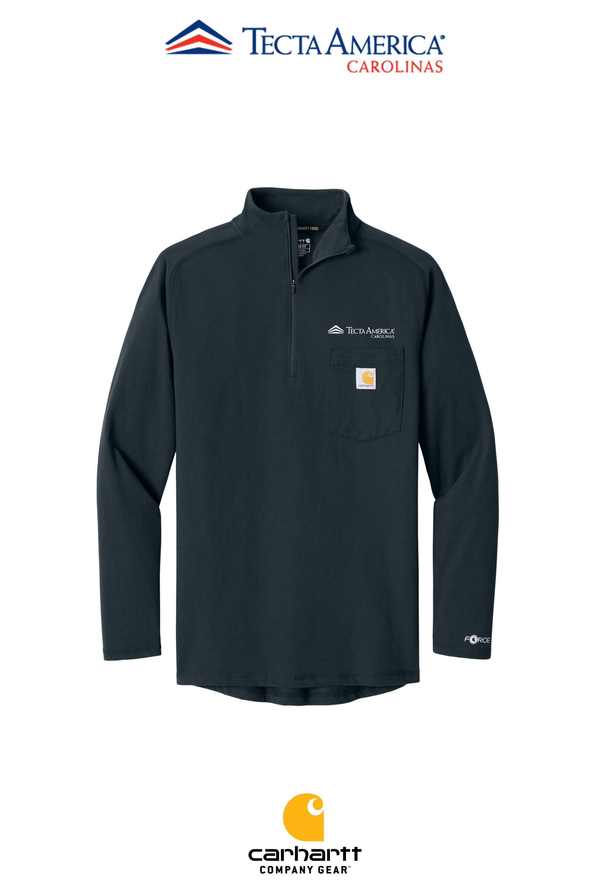 Carhartt Force® 1/4-Zip Long Sleeve T-Shirt - Tecta America Carolinas LLC