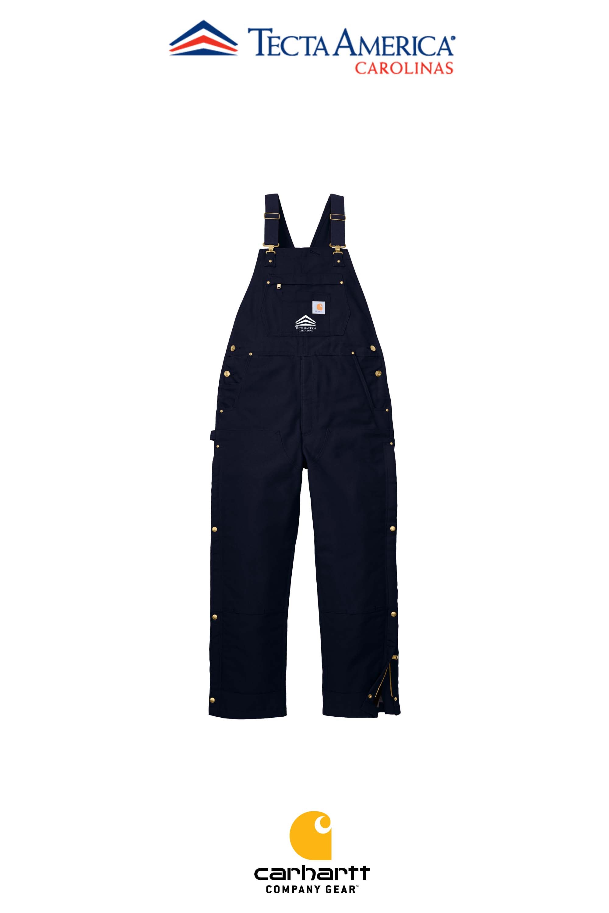 Carhartt® Firm Duck Insulated Bib Overalls - Tecta America Carolinas LLC