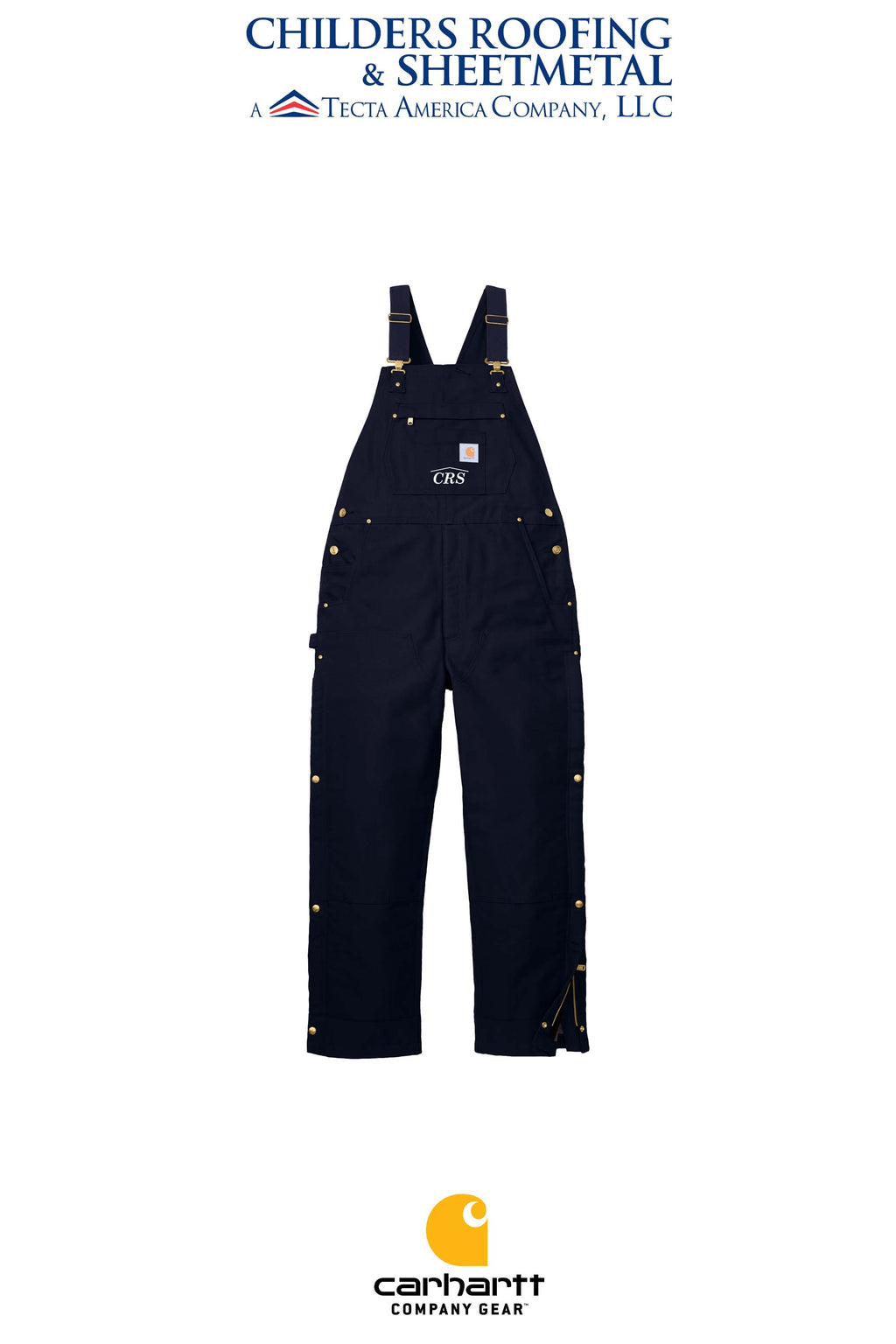 Carhartt® Firm Duck Insulated Bib Overalls - CRS
