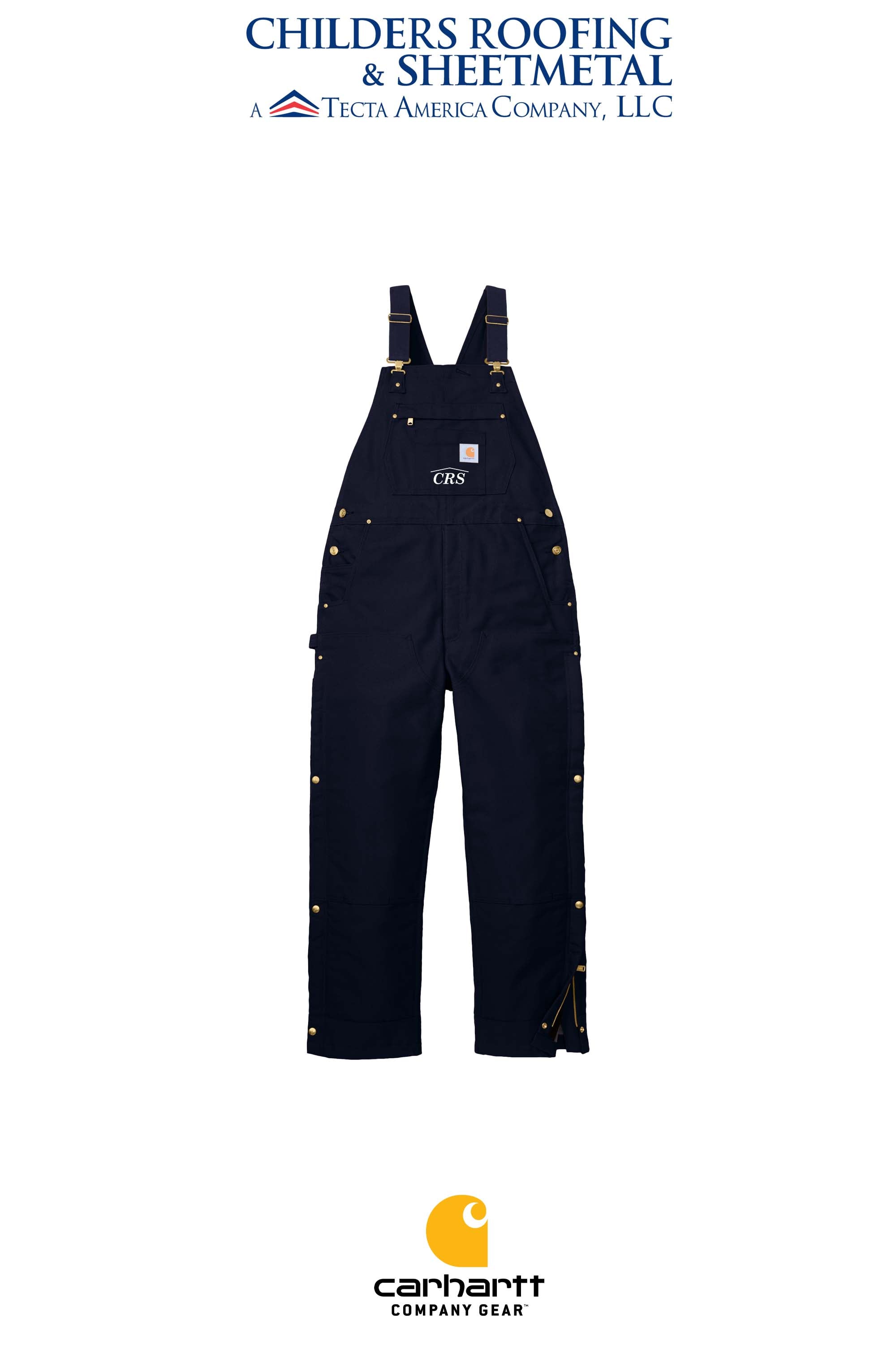 Carhartt® Firm Duck Insulated Bib Overalls - CRS
