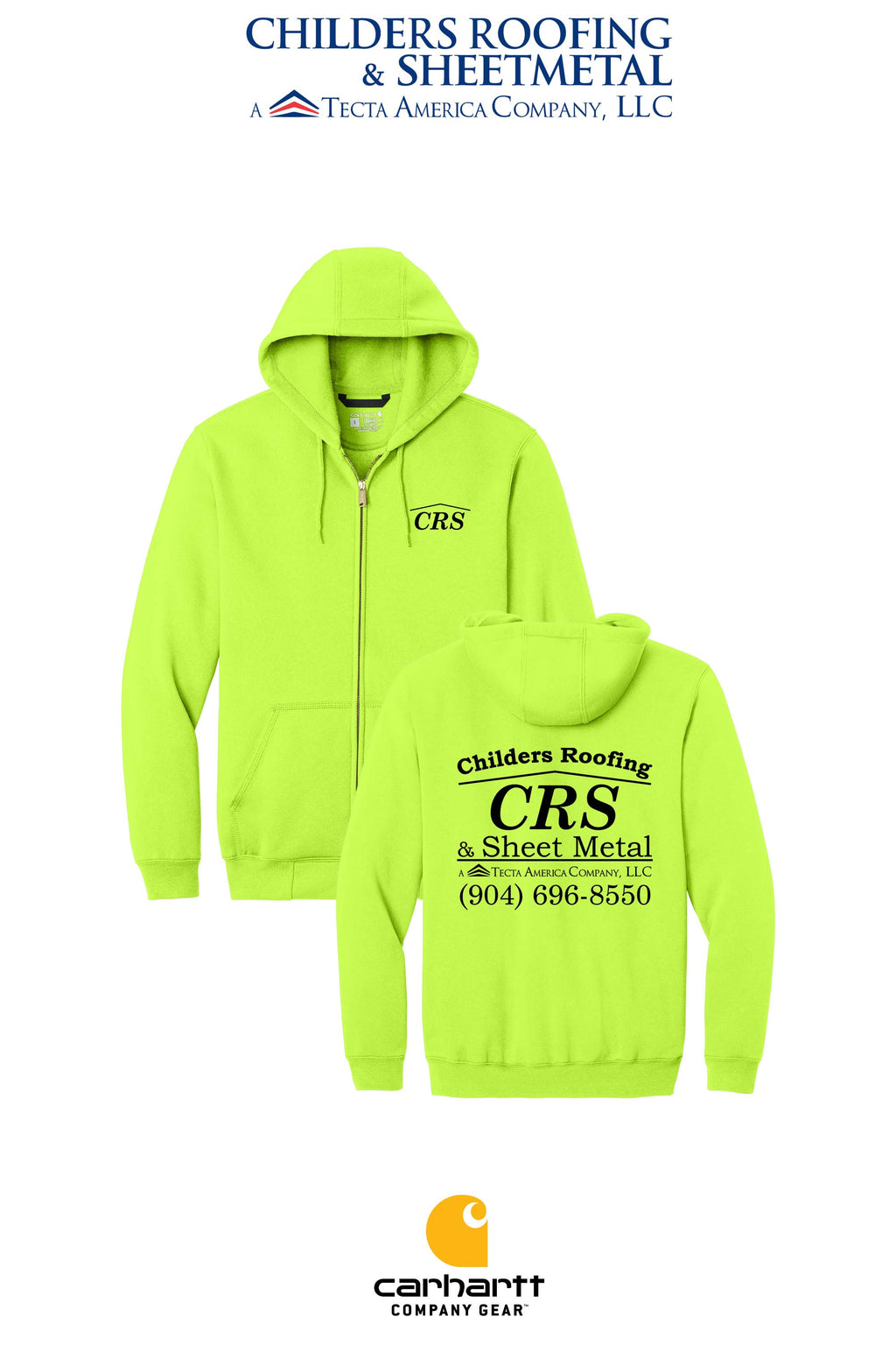 Carhartt® Midweight Hooded Zip-Front Sweatshirt - CRS