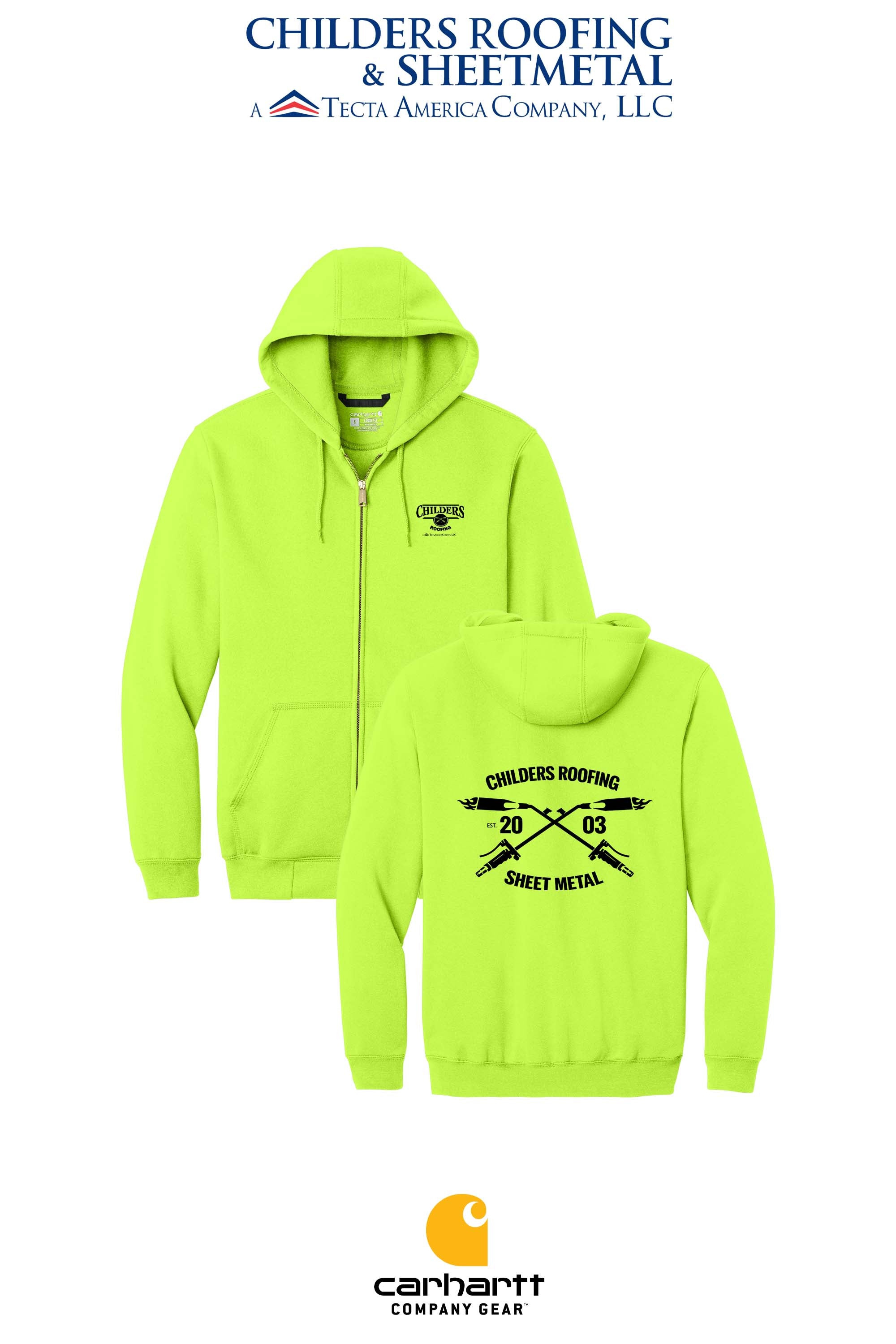 Carhartt® Midweight Hooded Zip-Front Sweatshirt - CRS