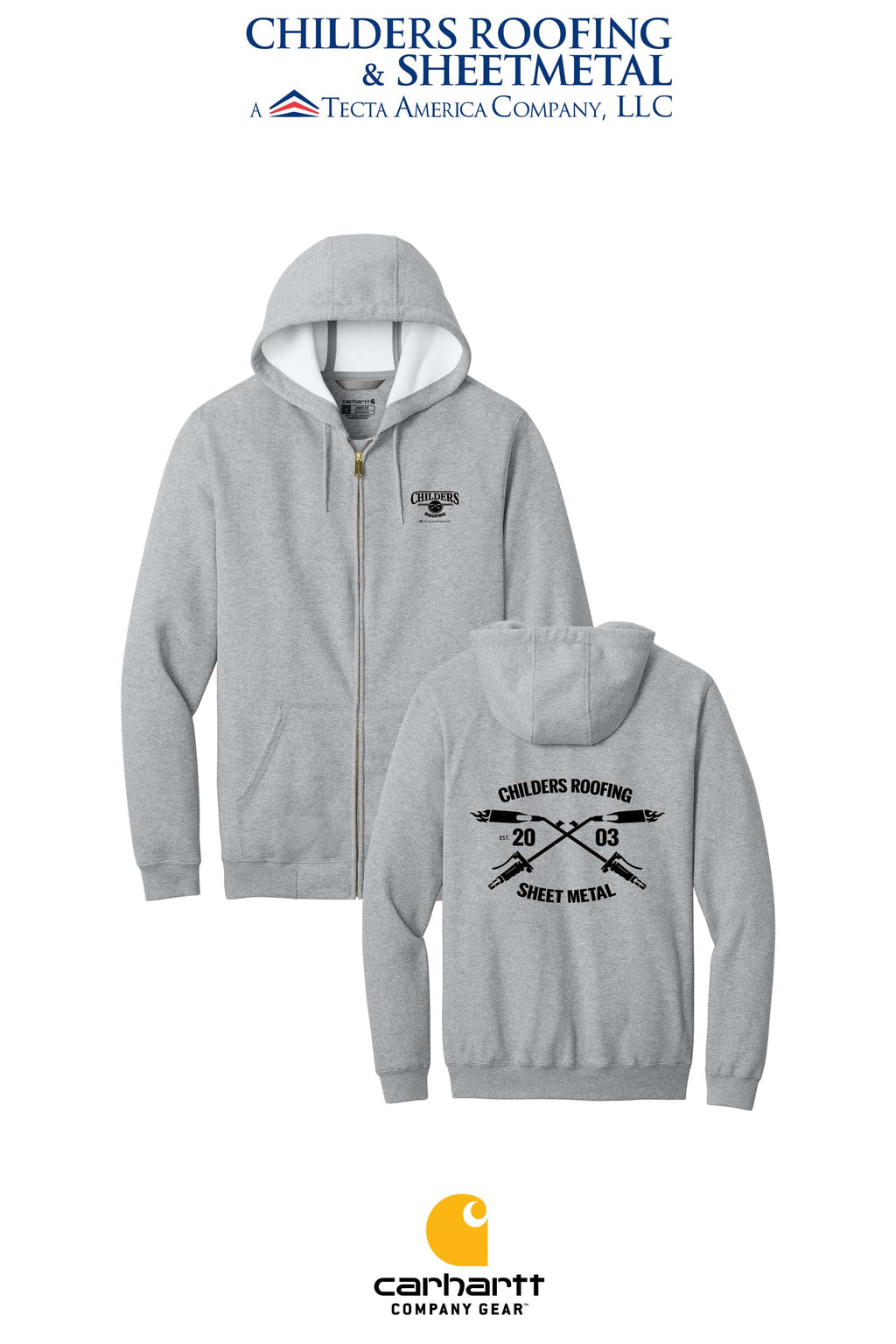 Carhartt® Midweight Hooded Zip-Front Sweatshirt - CRS