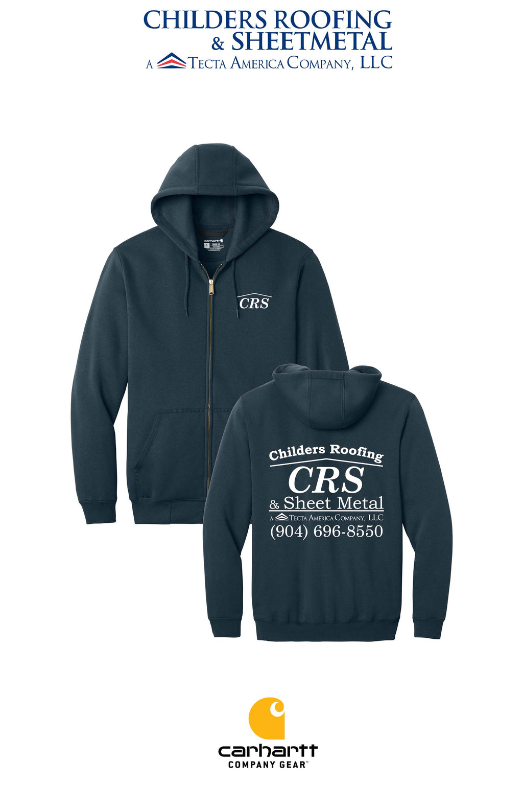 Carhartt® Midweight Hooded Zip-Front Sweatshirt - CRS