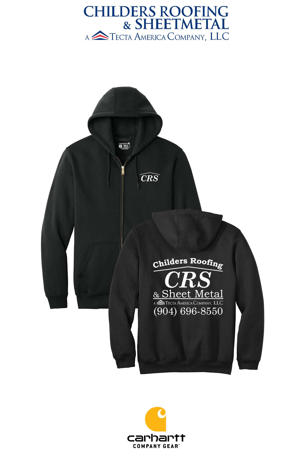Carhartt® Midweight Hooded Zip-Front Sweatshirt - CRS
