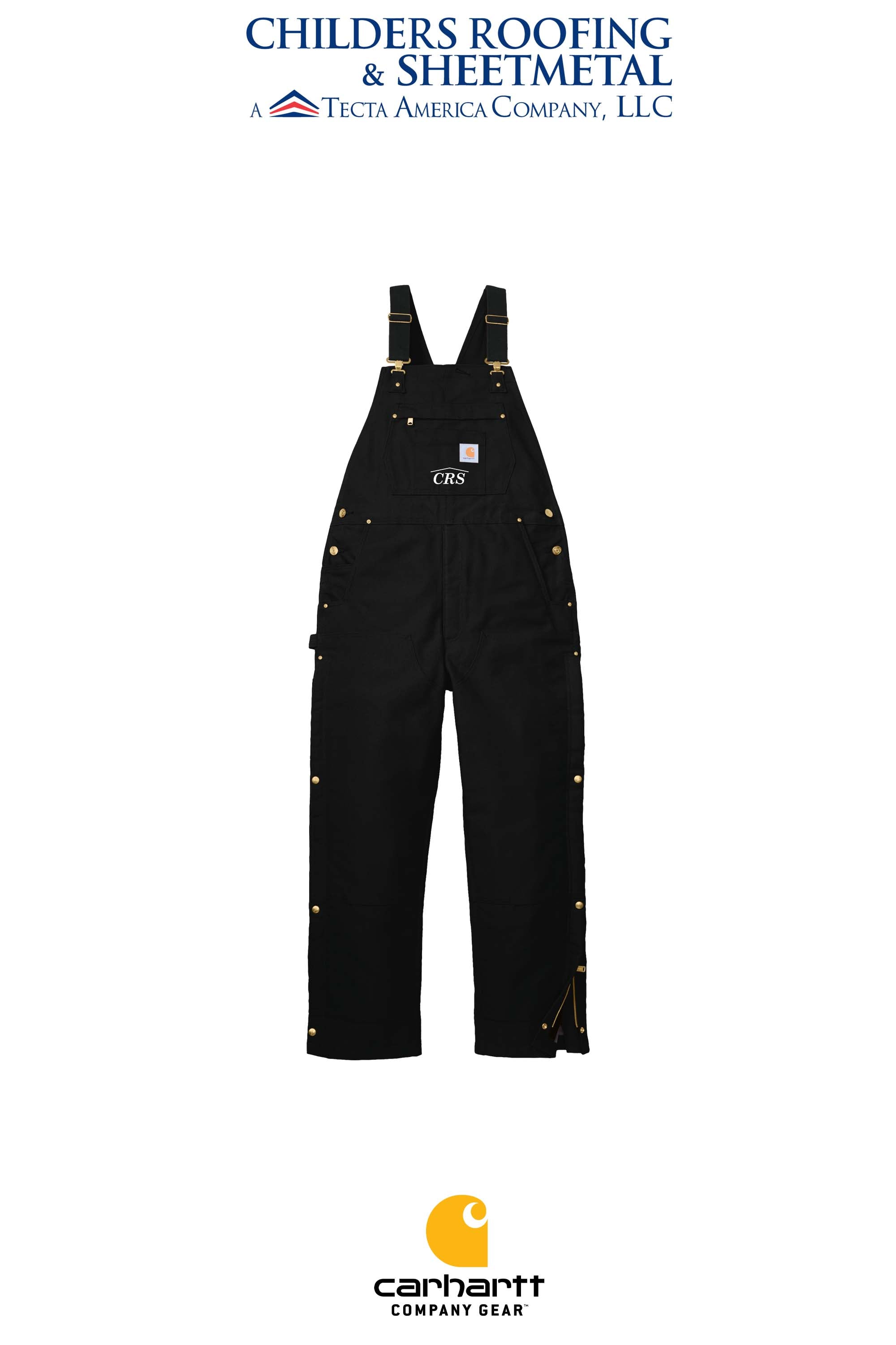 Carhartt® Firm Duck Insulated Bib Overalls - CRS