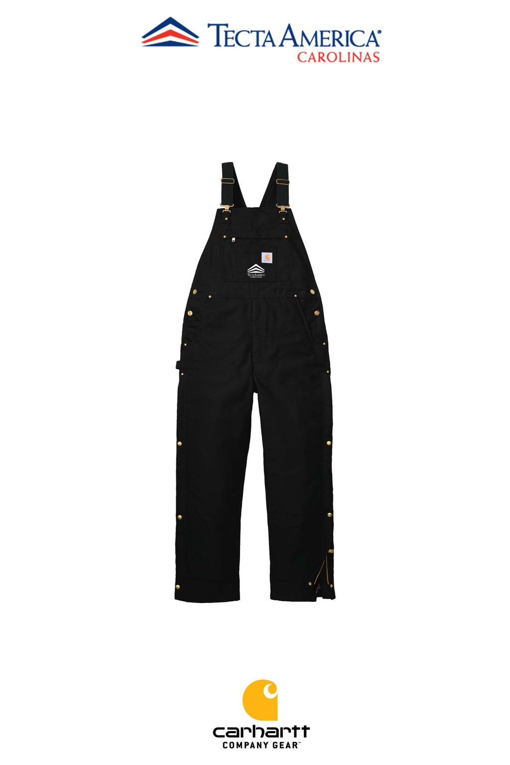 Carhartt® Firm Duck Insulated Bib Overalls - Tecta America Carolinas LLC