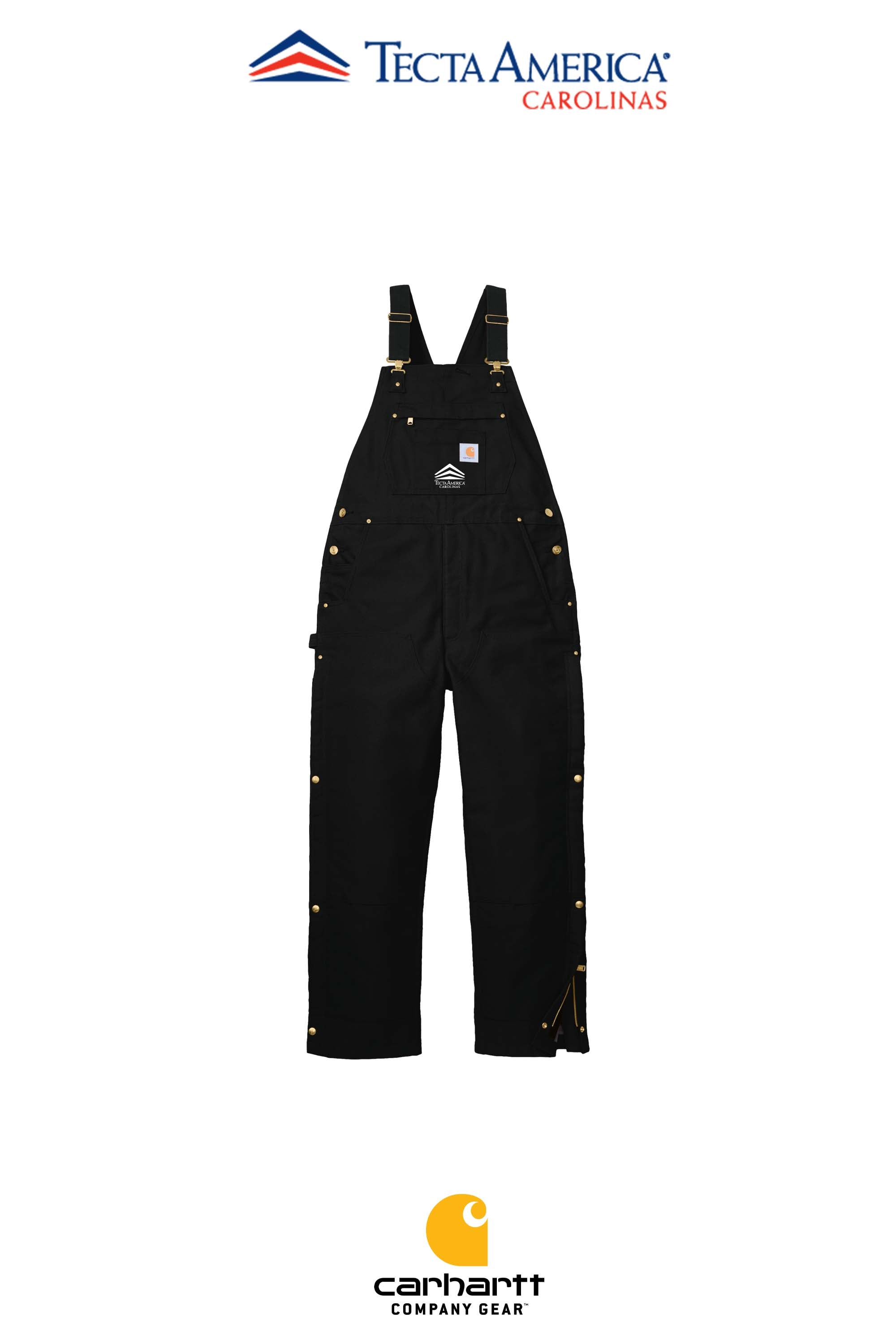 Carhartt® Firm Duck Insulated Bib Overalls - Tecta America Carolinas LLC