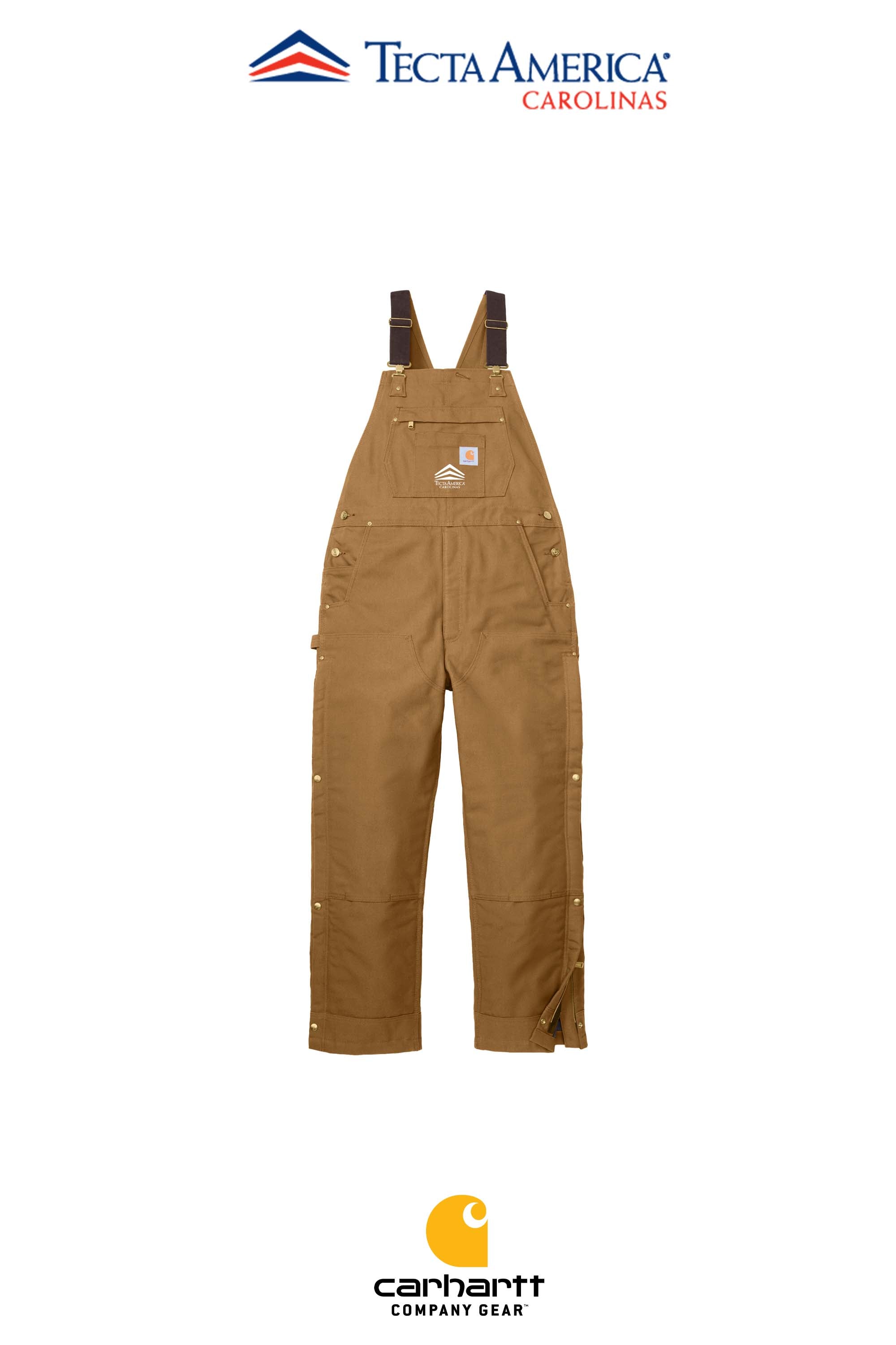 Carhartt® Firm Duck Insulated Bib Overalls - Tecta America Carolinas LLC
