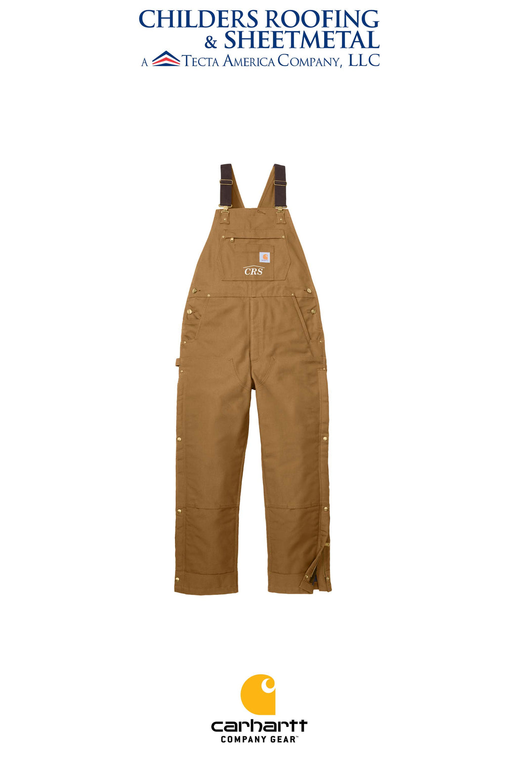 Carhartt® Firm Duck Insulated Bib Overalls - CRS