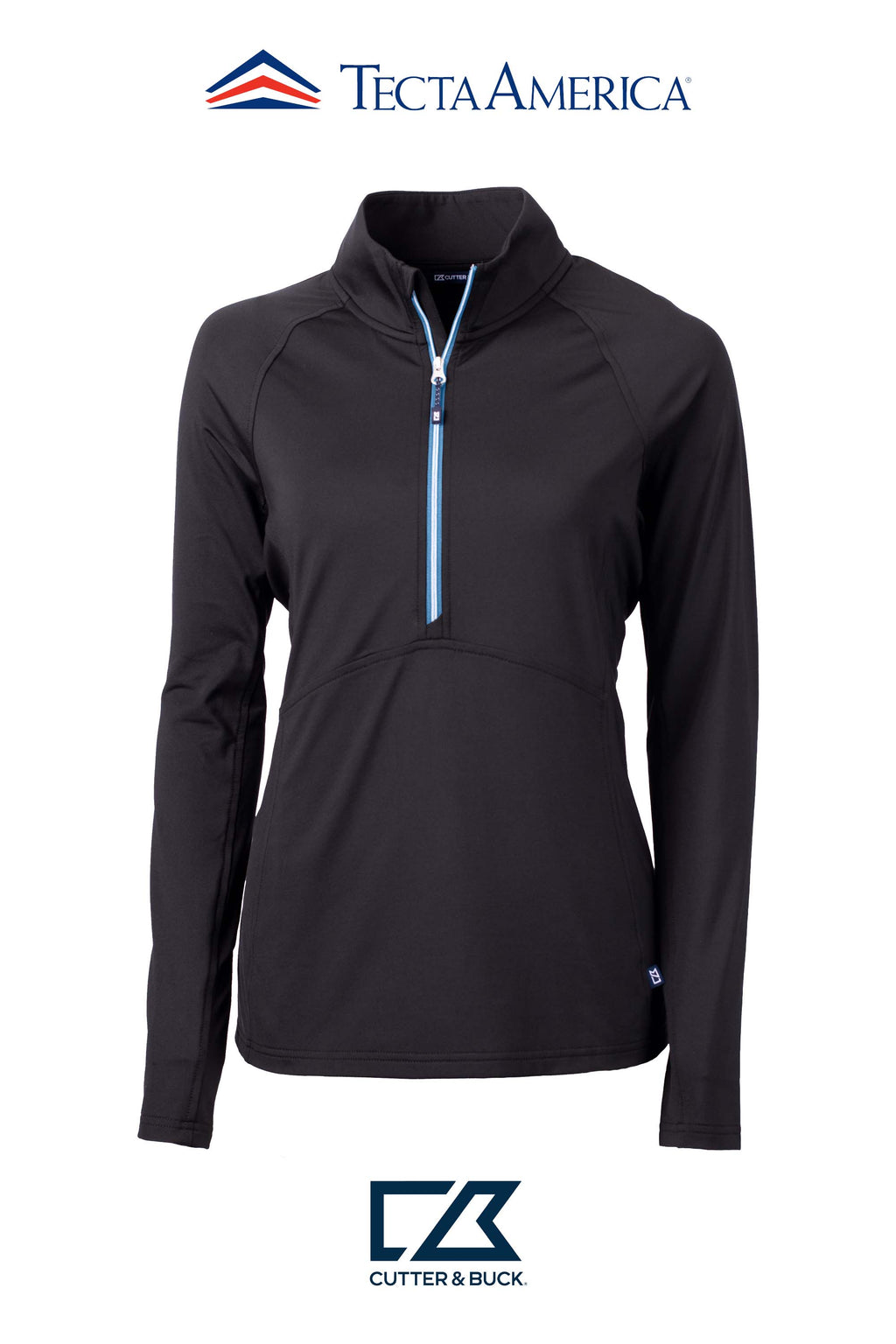 Cutter & Buck Adapt Recycled Soft Knit Stretch Womens Half Zip Pullover