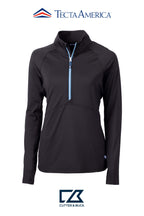 Cutter & Buck Adapt Recycled Soft Knit Stretch Womens Half Zip Pullover