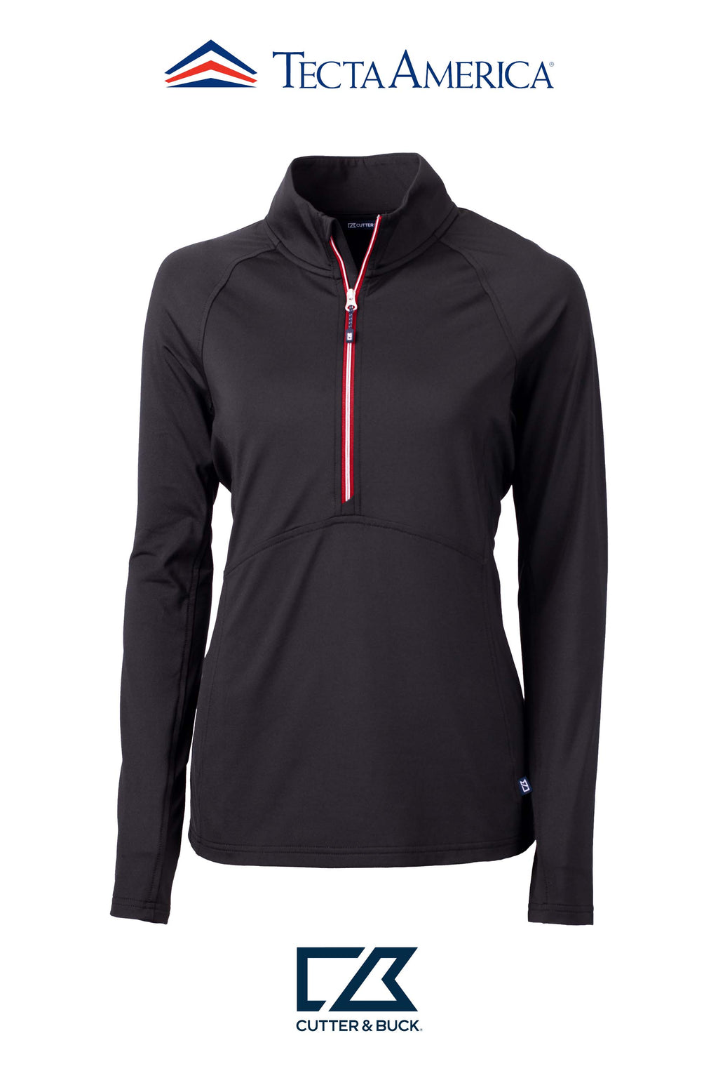 Cutter & Buck Adapt Recycled Soft Knit Stretch Womens Half Zip Pullover