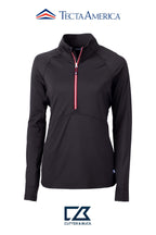 Cutter & Buck Adapt Recycled Soft Knit Stretch Womens Half Zip Pullover