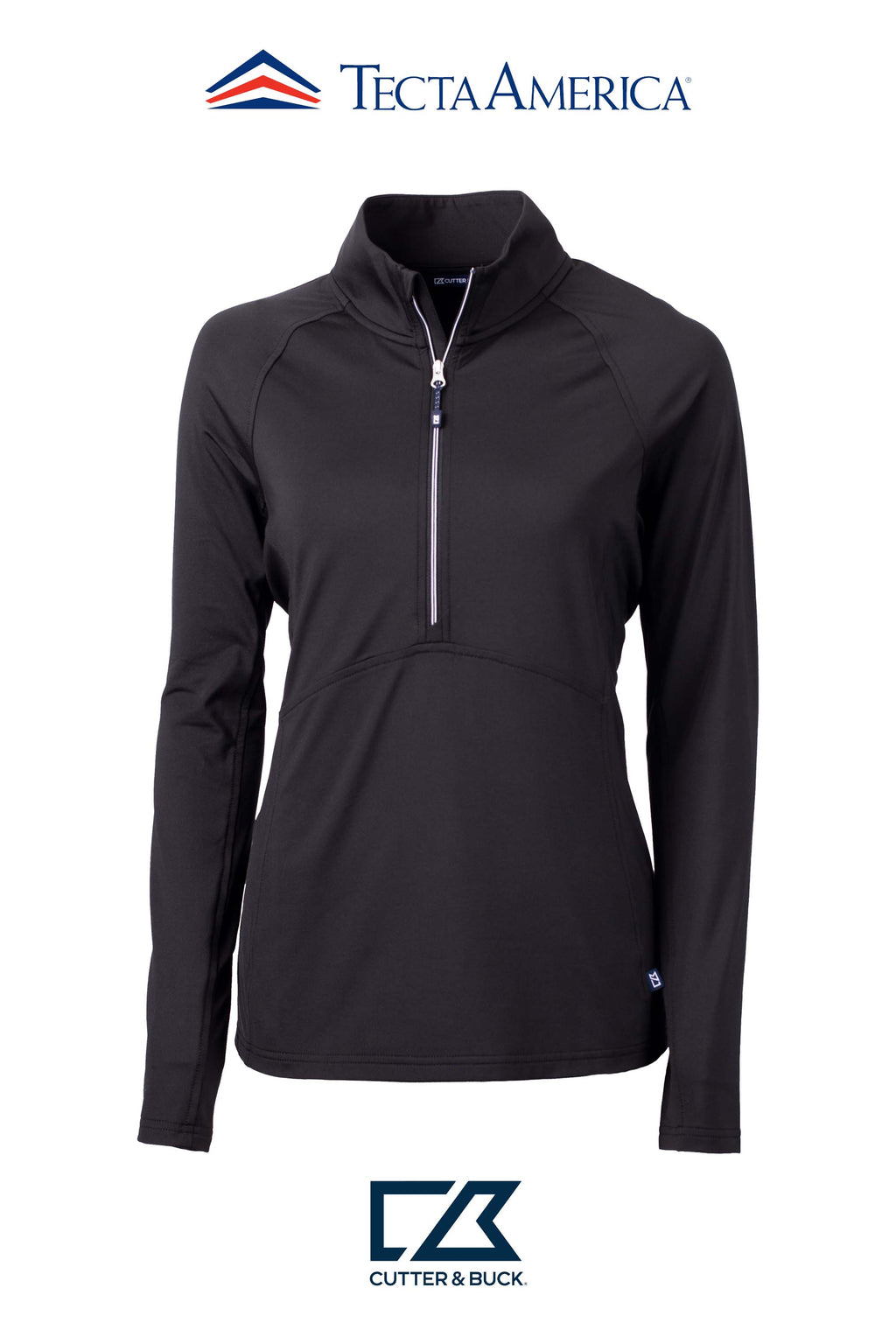 Cutter & Buck Adapt Recycled Soft Knit Stretch Womens Half Zip Pullover