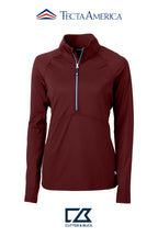 Cutter & Buck Adapt Recycled Soft Knit Stretch Womens Half Zip Pullover