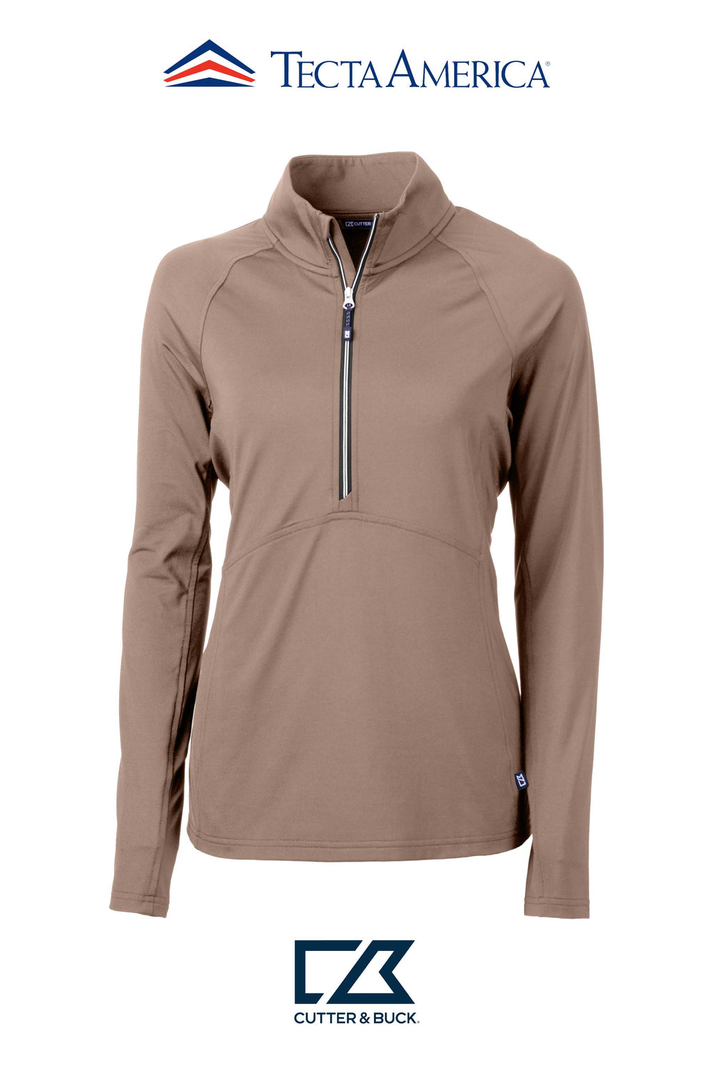 Cutter & Buck Adapt Recycled Soft Knit Stretch Womens Half Zip Pullover