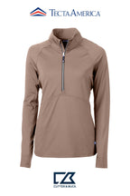 Cutter & Buck Adapt Recycled Soft Knit Stretch Womens Half Zip Pullover