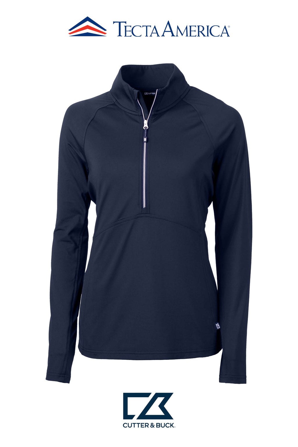 Cutter & Buck Adapt Recycled Soft Knit Stretch Womens Half Zip Pullover