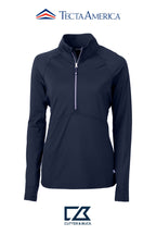 Cutter & Buck Adapt Recycled Soft Knit Stretch Womens Half Zip Pullover