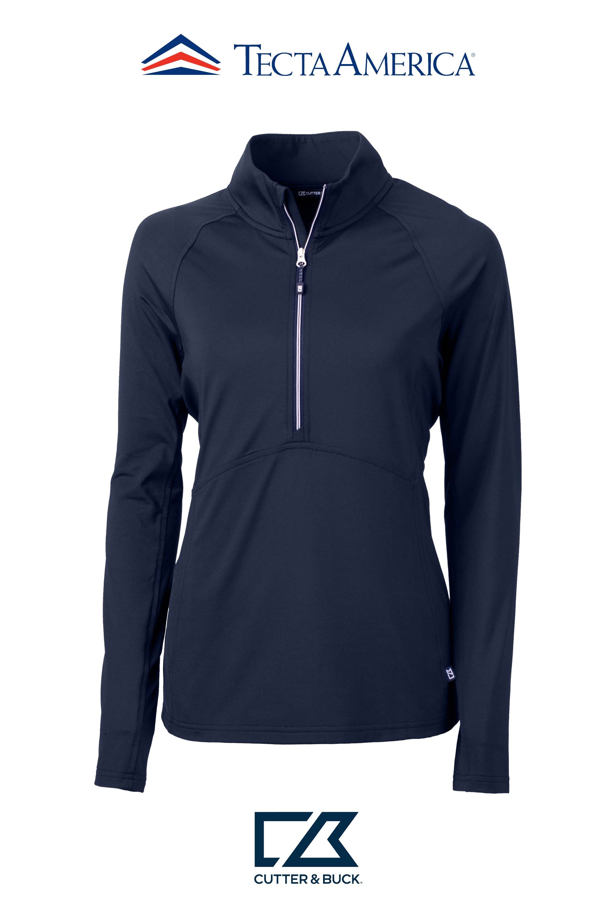 Cutter & Buck Adapt Recycled Soft Knit Stretch Womens Half Zip Pullover