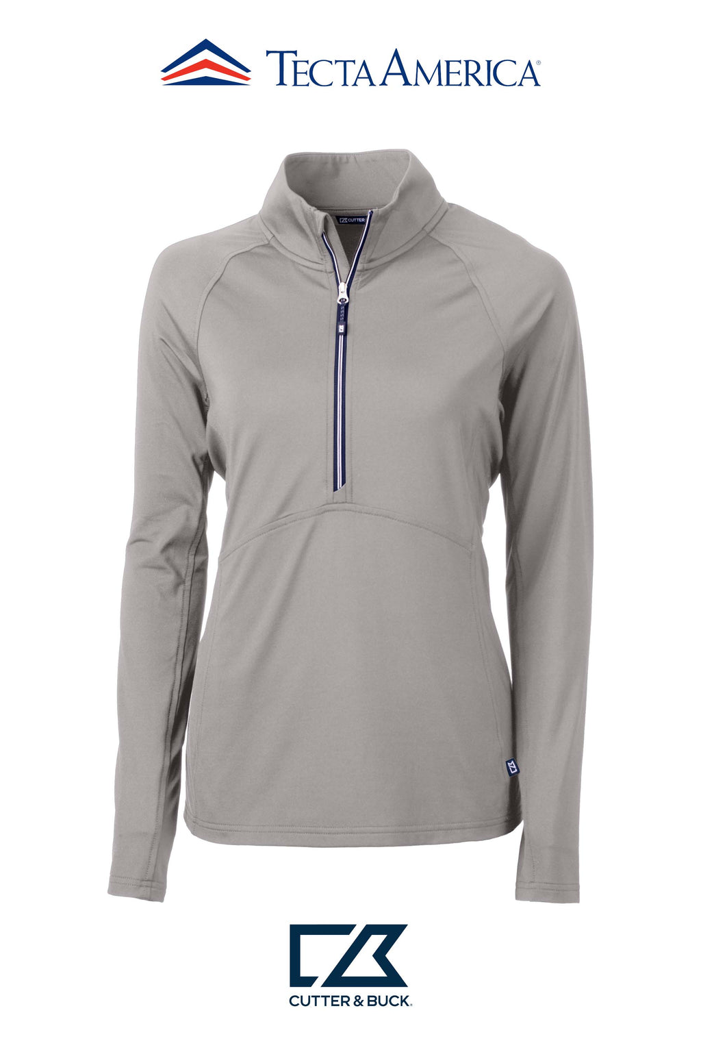 Cutter & Buck Adapt Recycled Soft Knit Stretch Womens Half Zip Pullover