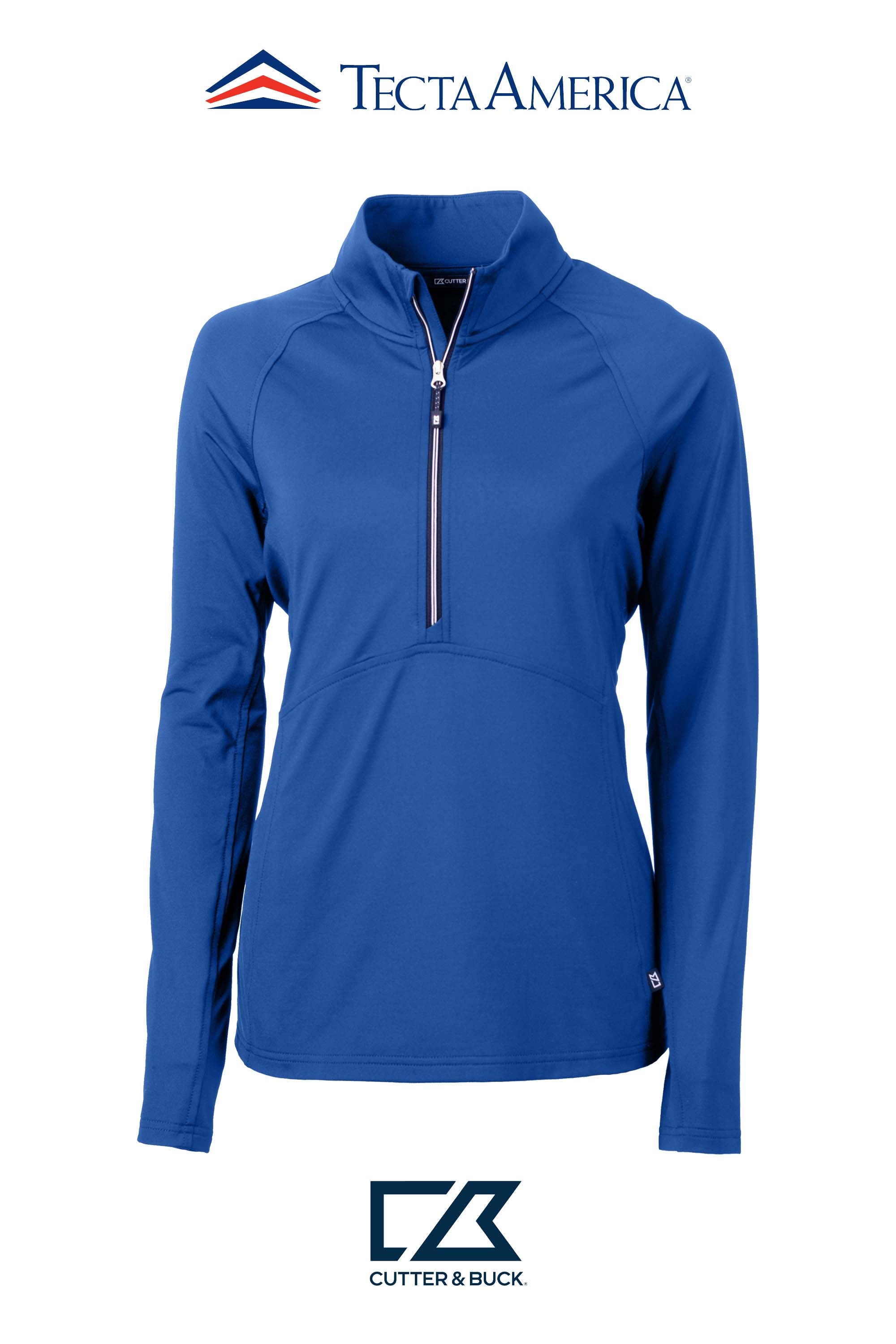Cutter & Buck Adapt Recycled Soft Knit Stretch Womens Half Zip Pullover