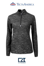 Cutter & Buck Traverse Recycled Smooth Stretch Womens Camo Quarter Zip Pullover