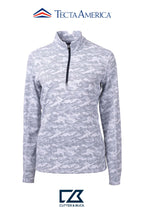 Cutter & Buck Traverse Recycled Smooth Stretch Womens Camo Quarter Zip Pullover