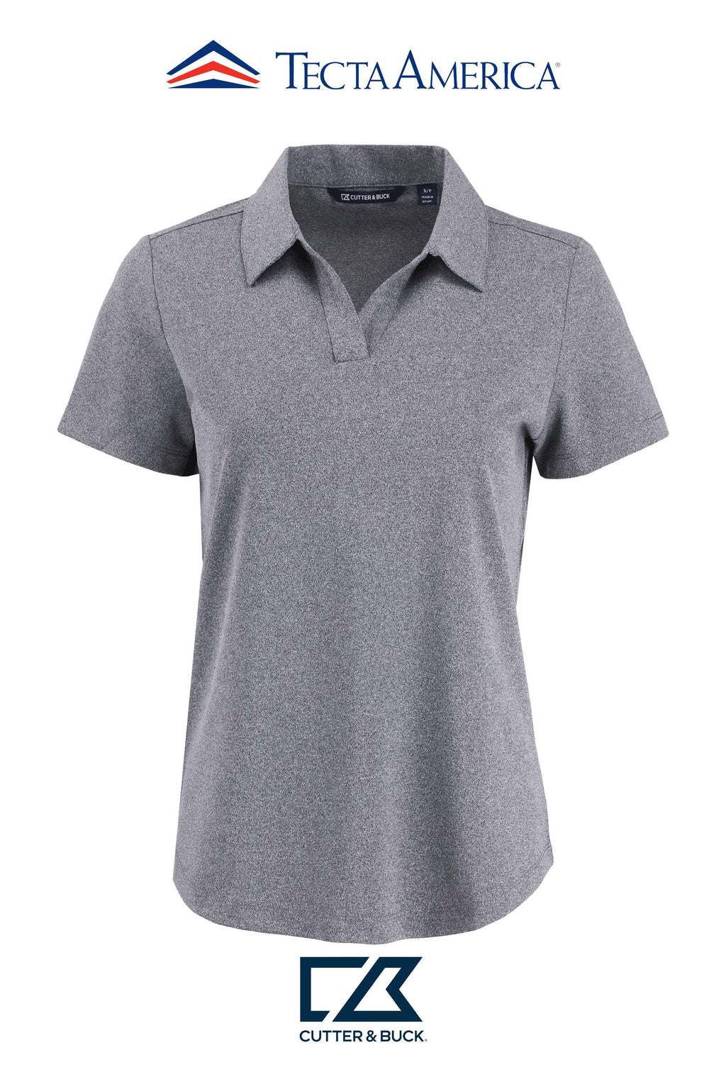 Cutter & Buck Virtue Recycled Heathered Featherlight Pique Womens Polo