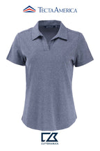 Cutter & Buck Virtue Recycled Heathered Featherlight Pique Womens Polo