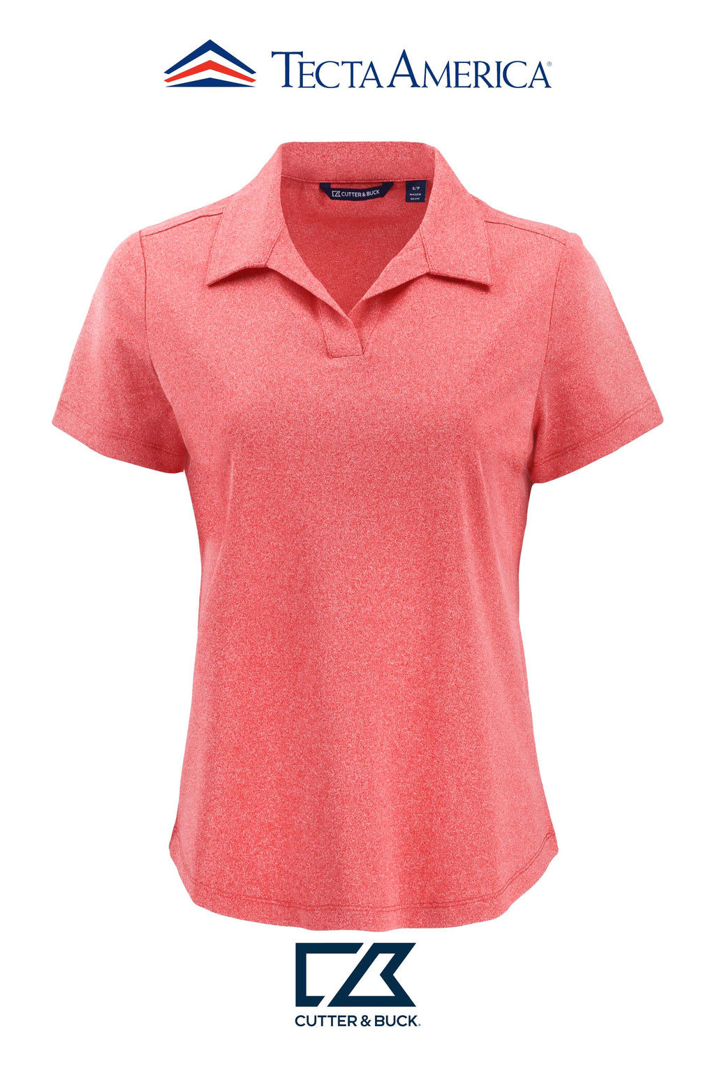 Cutter & Buck Virtue Recycled Heathered Featherlight Pique Womens Polo
