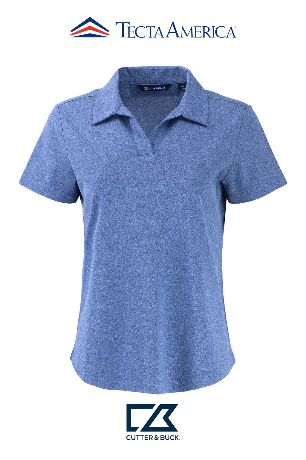 Cutter & Buck Virtue Recycled Heathered Featherlight Pique Womens Polo