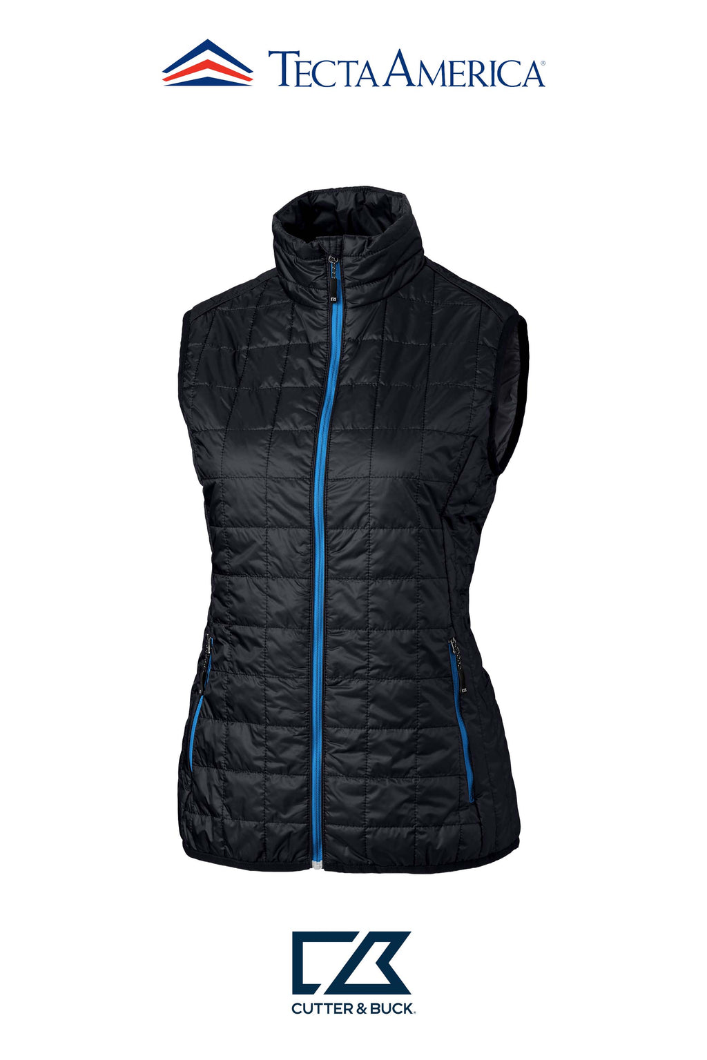 Cutter & Buck Rainier Recycled Insulated Puffer Womens Full Zip Vest