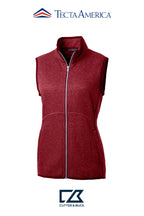 Cutter & Buck Mainsail Sweater-Knit Womens Full Zip Vest